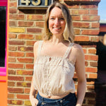 Woven Cotton Crochet Lace Crop Top