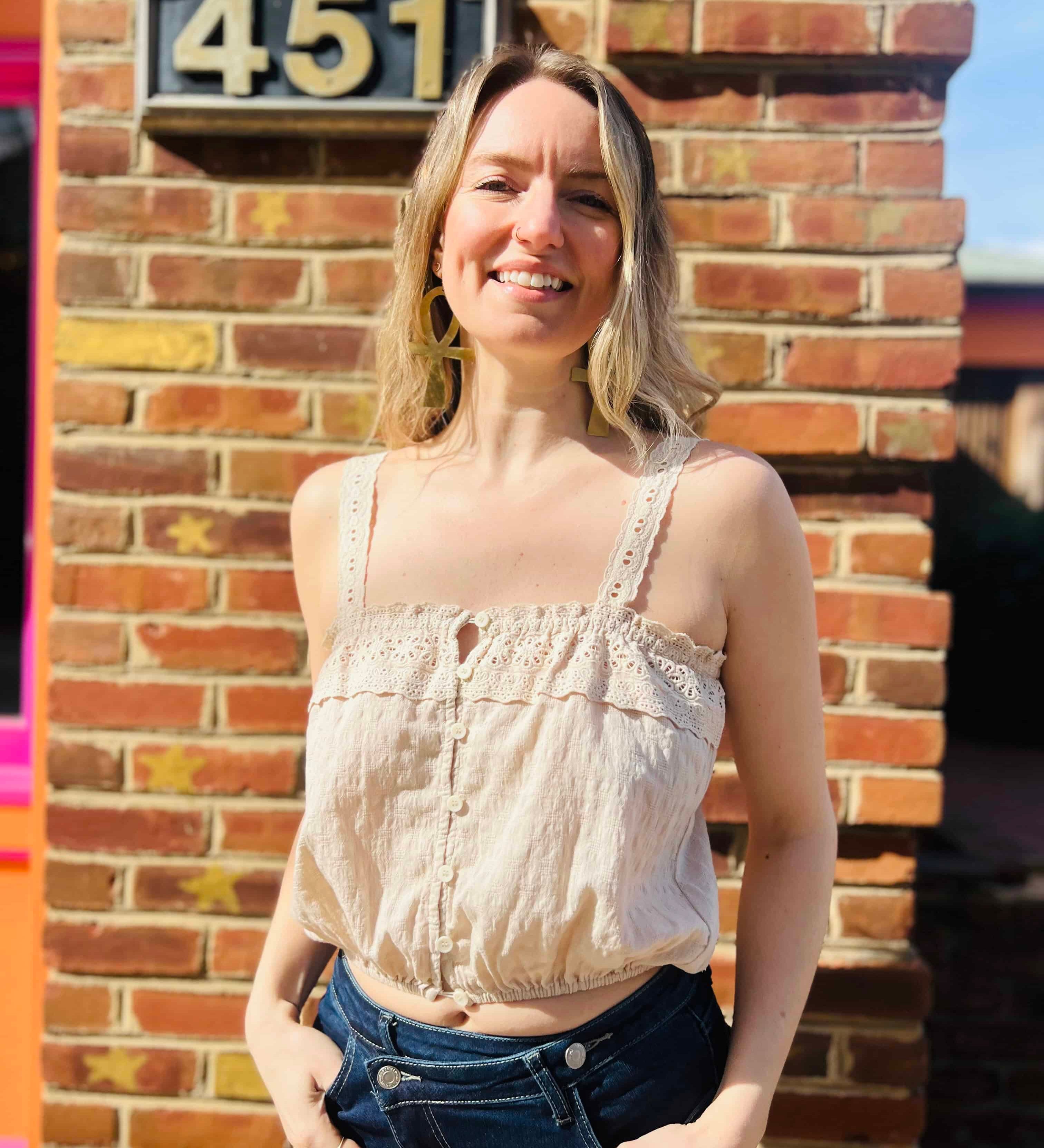 Woven Cotton Crochet Lace Crop Top