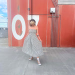 Striped Tube Strapless Maxi Dress
