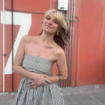 Striped Tube Strapless Maxi Dress