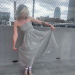 Striped Tube Strapless Maxi Dress