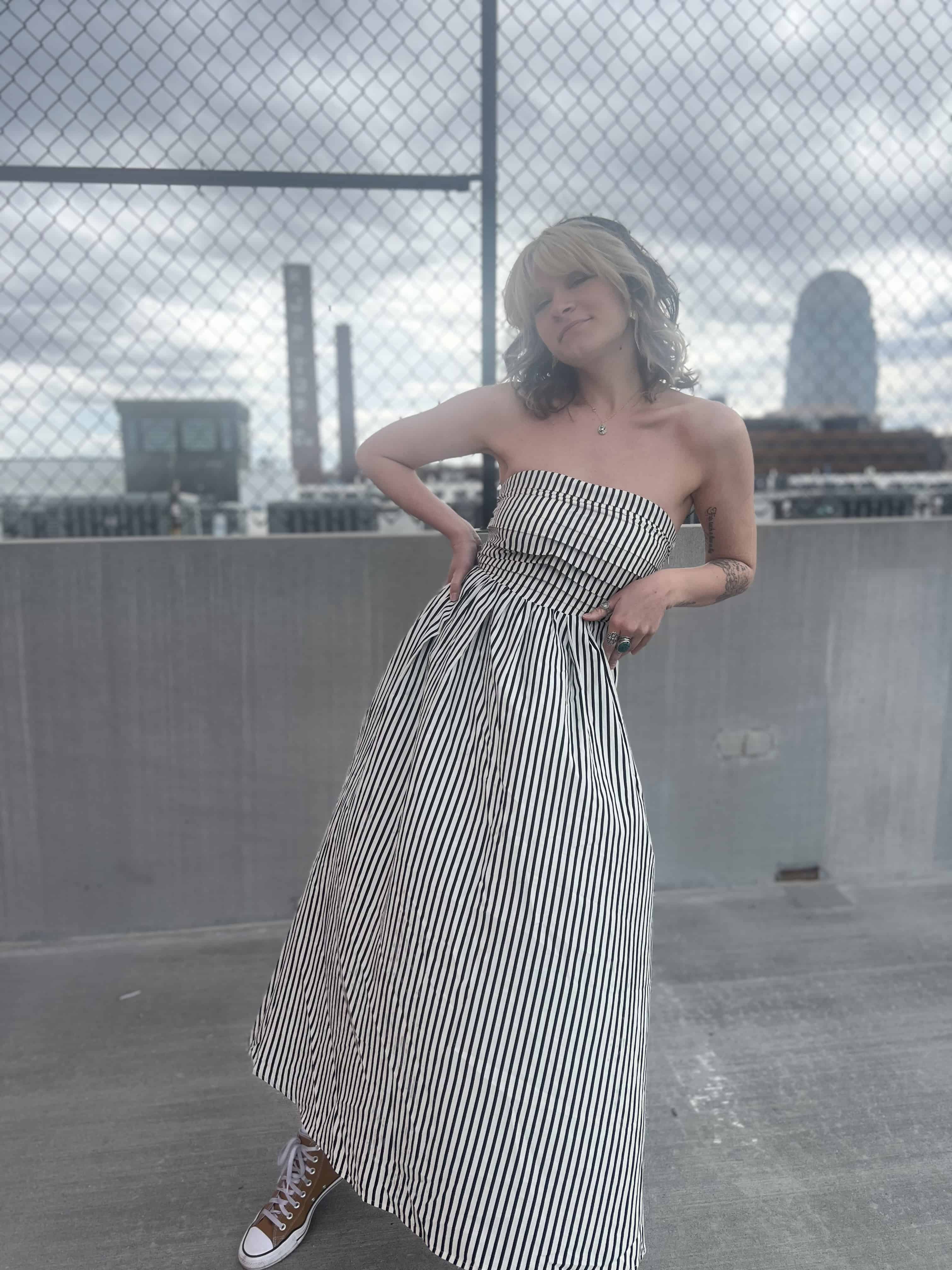 Striped Tube Strapless Maxi Dress