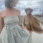 Striped Tube Strapless Maxi Dress
