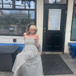 Striped Tube Strapless Maxi Dress