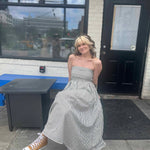 Striped Tube Strapless Maxi Dress