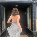 Striped Tube Strapless Maxi Dress