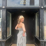 Striped Tube Strapless Maxi Dress