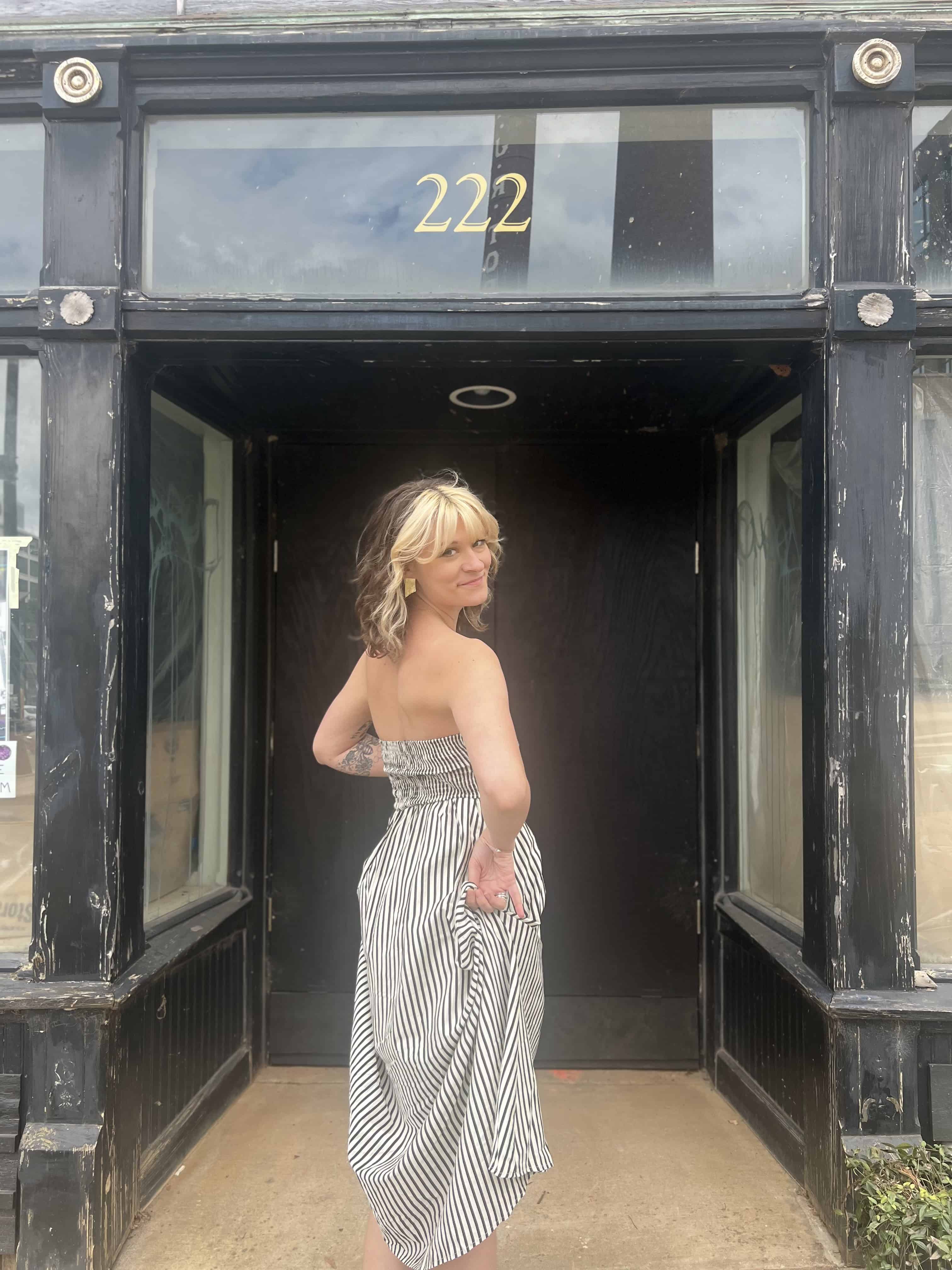 Striped Tube Strapless Maxi Dress