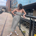Striped Tube Strapless Maxi Dress