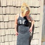 Vintage Wash Butterfly Graphic Tank Maxi Dress