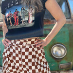 Smile Pattern Checkered Barrel Pants