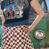 Smile Pattern Checkered Barrel Pants