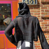 Celestial Lacy Cropped Hoodie