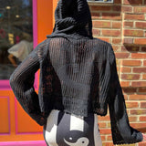 Celestial Lacy Cropped Hoodie
