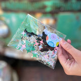 Someone holding the Wicked Witch 200 Piece Confetti bag.