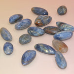 Polished Blue Kyanite stones with natural color variation