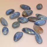 Polished Blue Kyanite stones with natural color variation