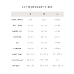 Promesa USA sizing chart.