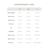 Promesa USA sizing chart.