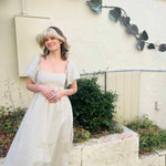 Striped Puff-Sleeve Maxi Dress