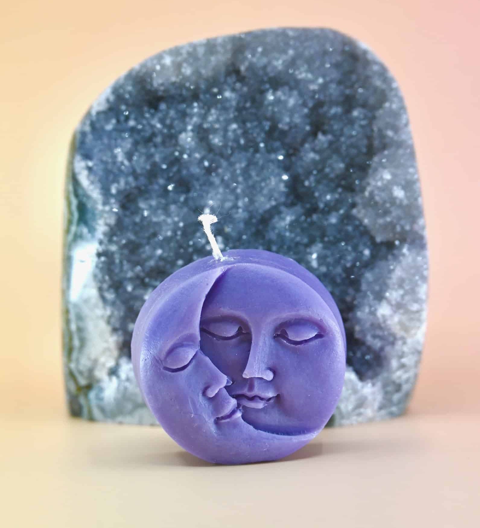 Mini Purple Moon Candle