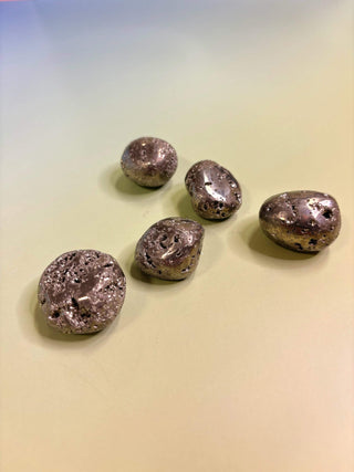 Pyrite Crystal Tumbled Stone