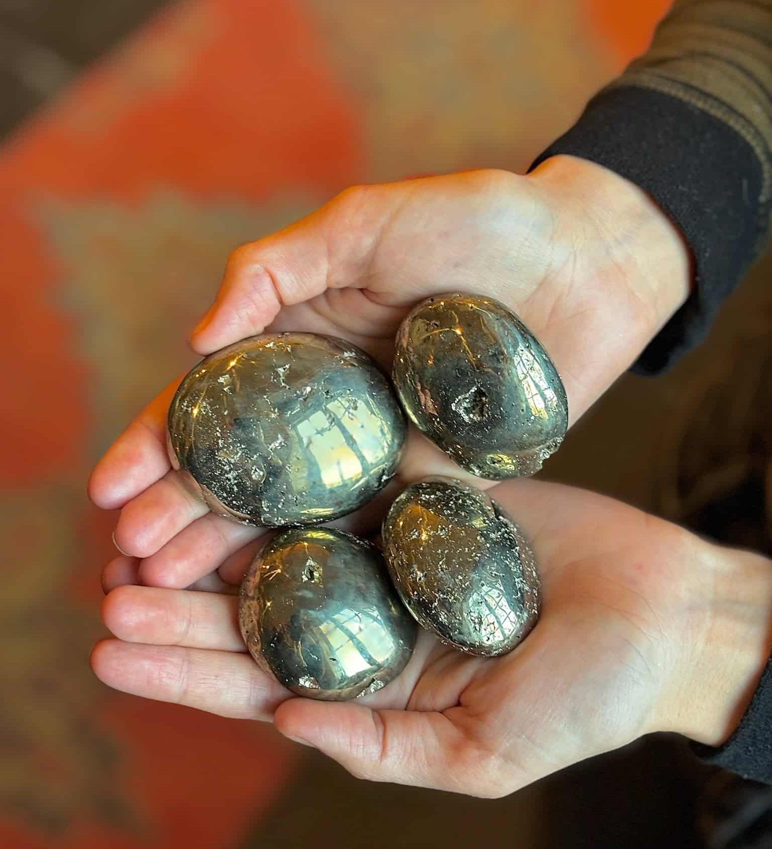 Pyrite Palm Stone