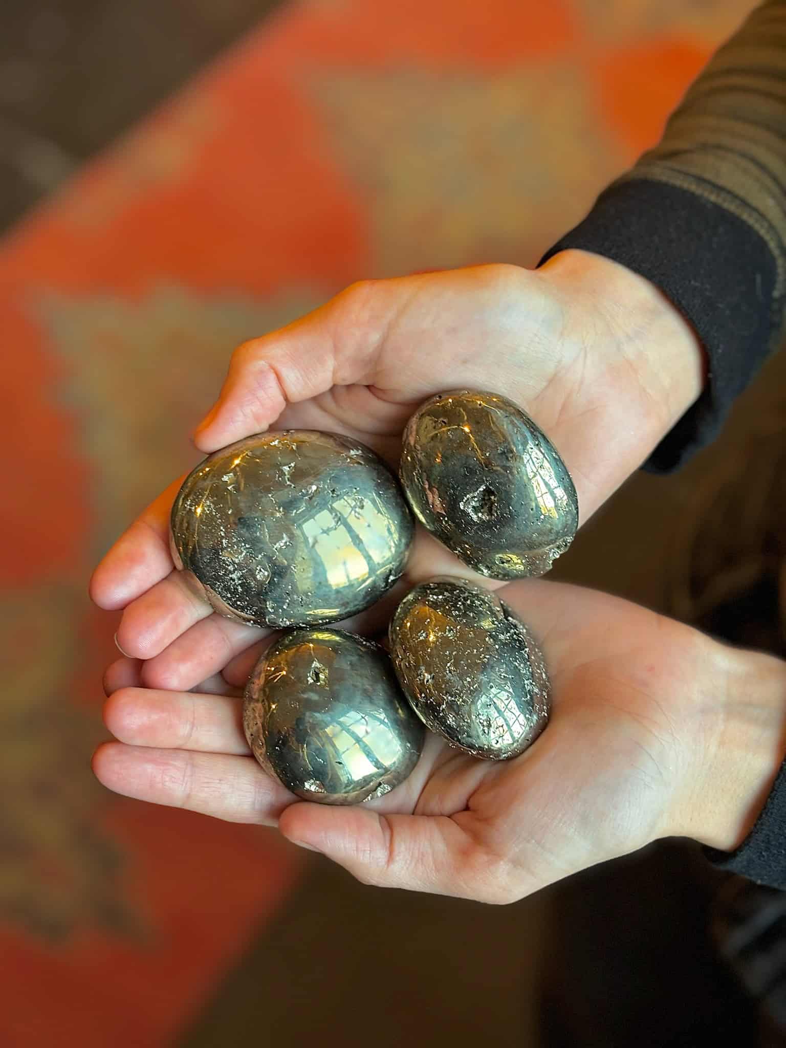 Pyrite Palm Stone
