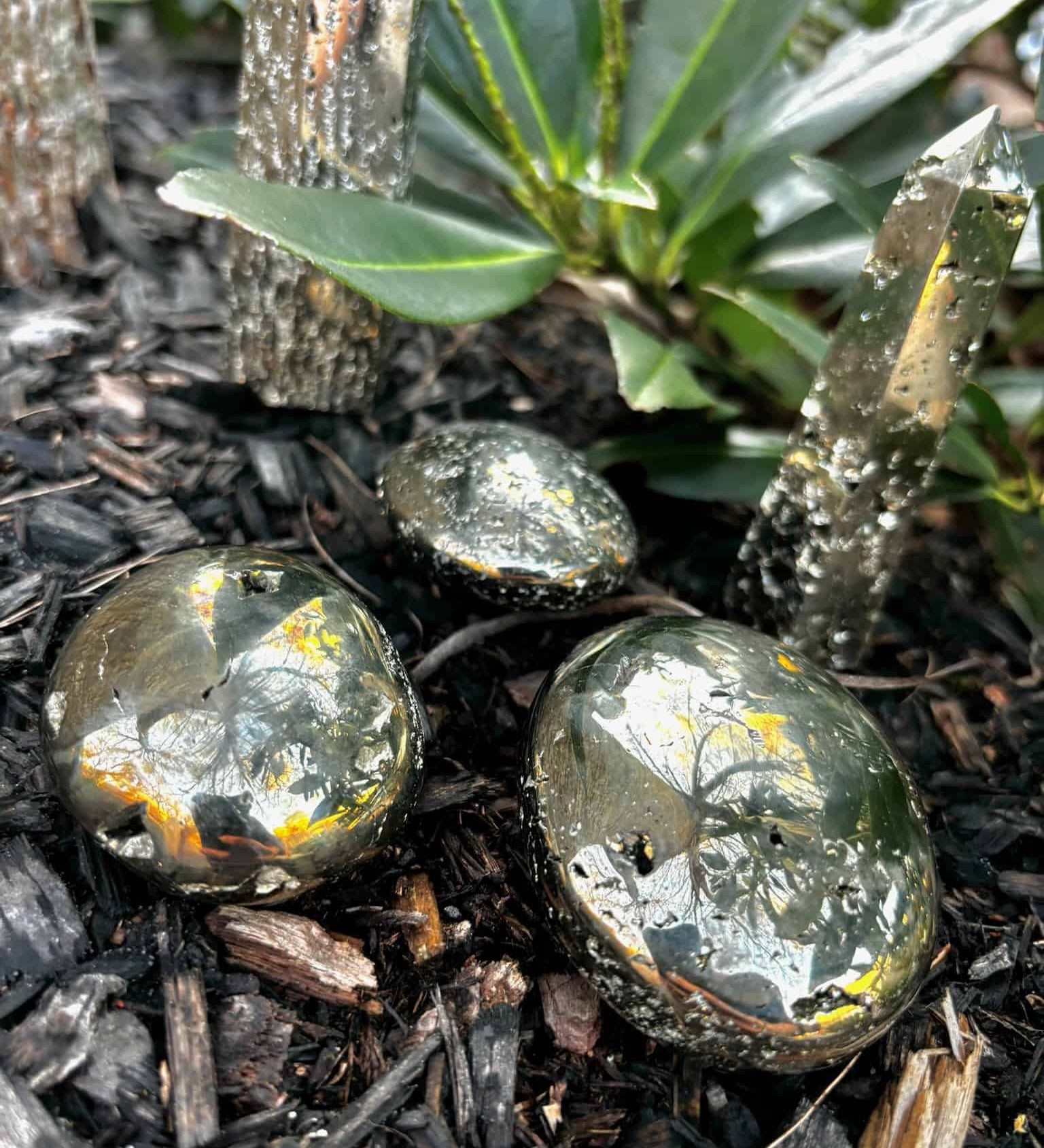 Pyrite Palm Stones
