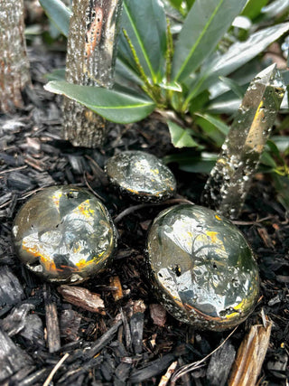 Pyrite Palm Stones