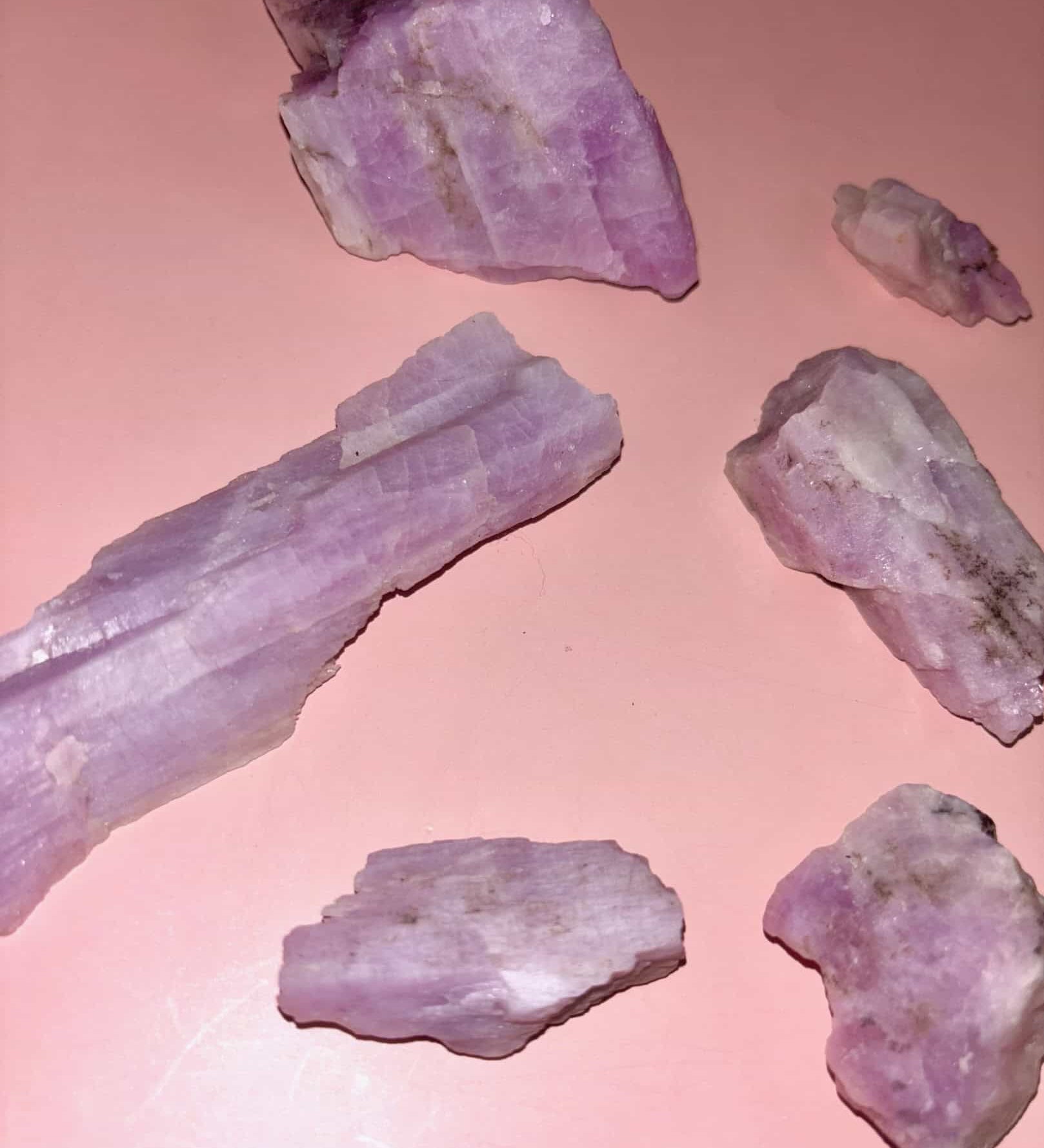 Natural Kunzite Crystal Raw