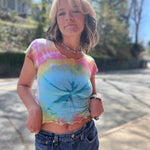 Tie Dye Baby Tee – Upcycled Vintage Graphic Tee