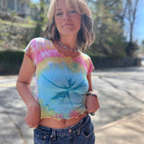 Tie Dye Baby Tee – Upcycled Vintage Graphic Tee