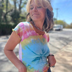 Tie Dye Baby Tee – Upcycled Vintage Graphic Tee