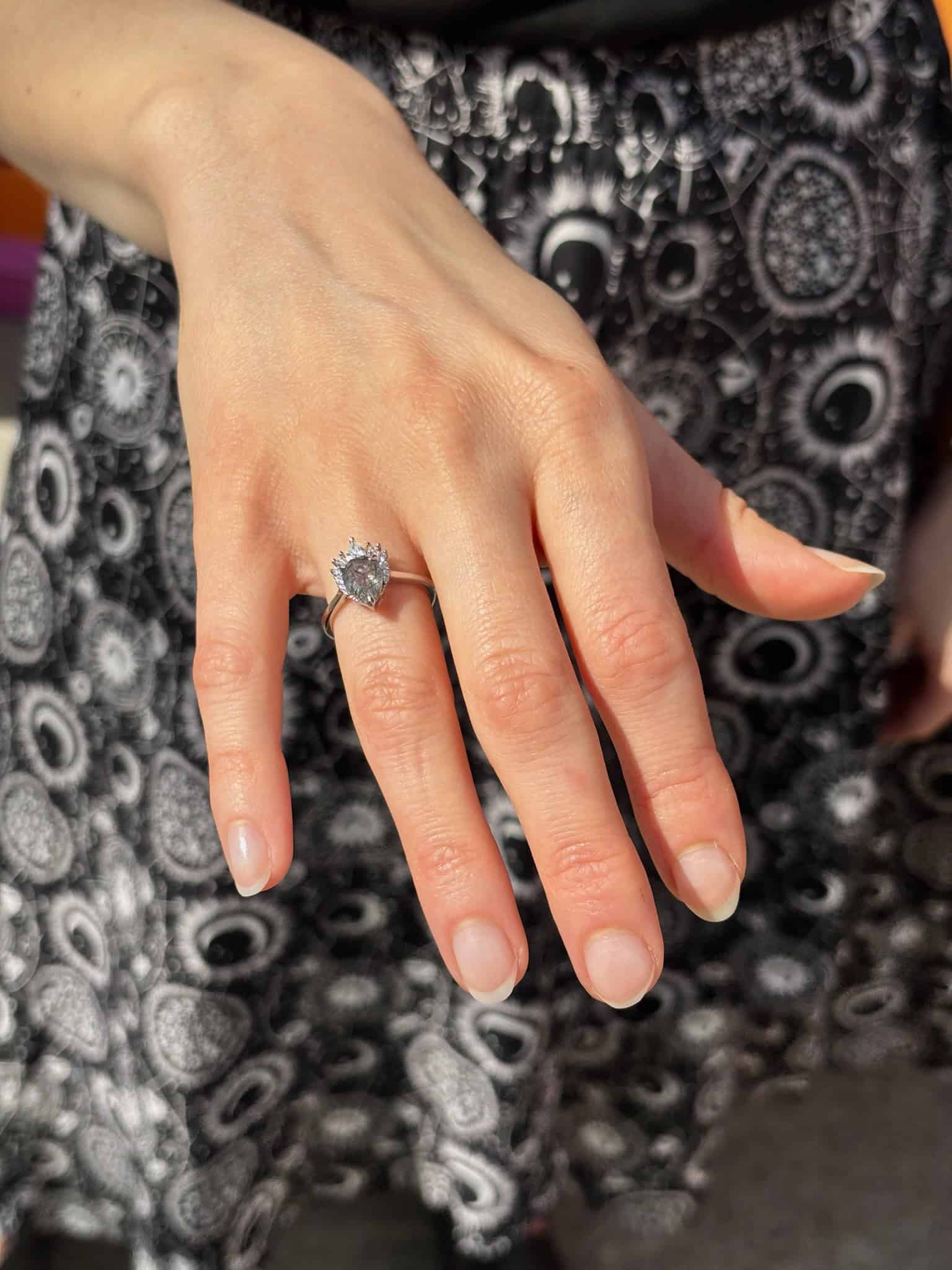 Black Rutilated Quartz Ring