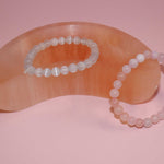 Peach Selenite Moon Bowl