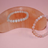 Peach Selenite Moon Bowl