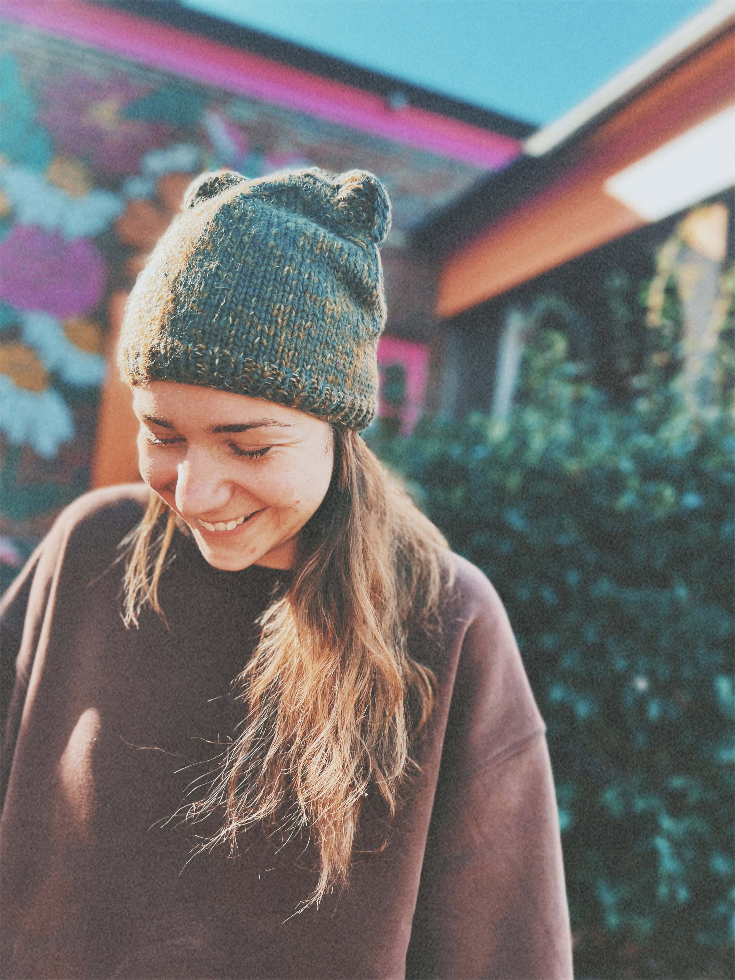 Teddy Bear Hat: Sage