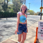 Tie Dye Baby Tee – Upcycled Vintage Graphic Tee