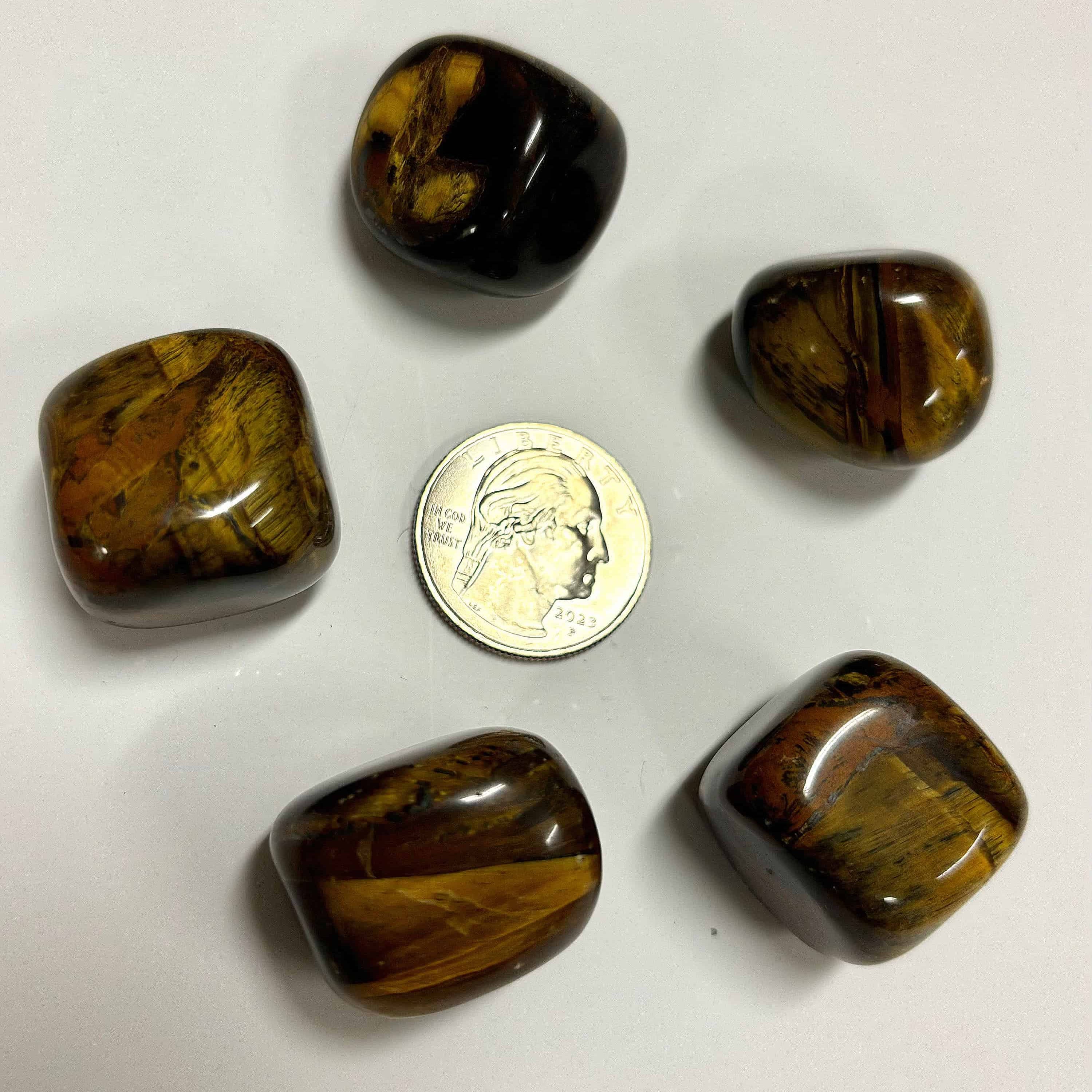Tigers Eye Crystal Tumbled Stone