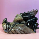 Volcano Agate Crystal Dragon Head