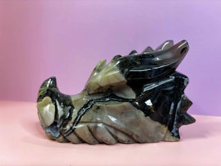 Volcano Agate Crystal Dragon Head