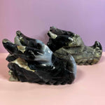 Volcano Agate Crystal Dragon Head