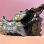 Volcano Agate Crystal Dragon Head
