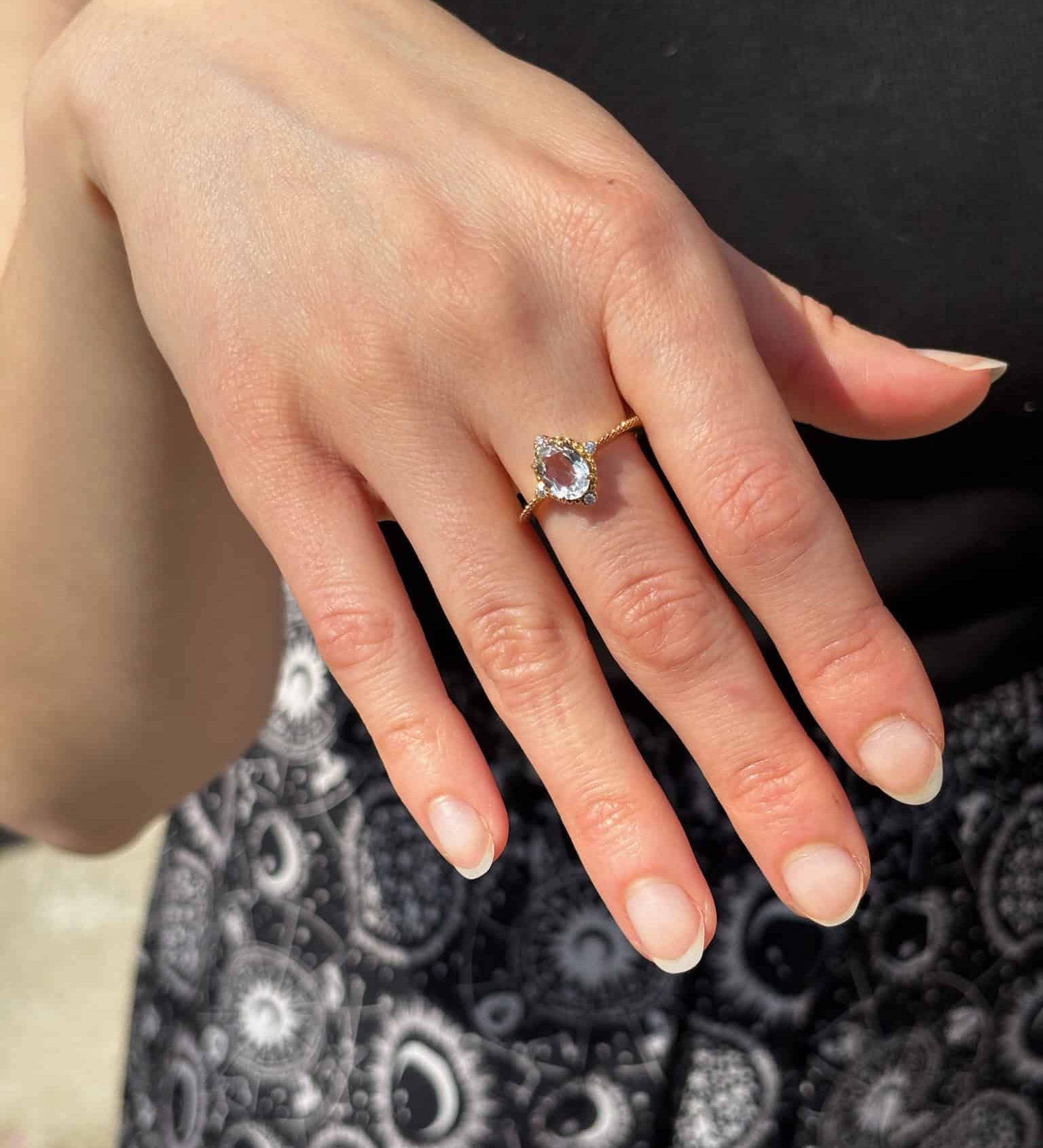 White Topaz Versailles Ring