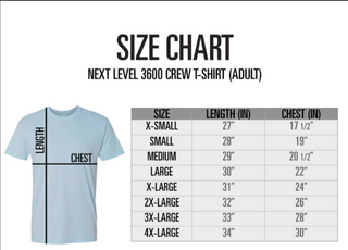 Wicked Shirt Chart