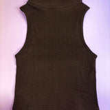 Sleeveless Turtleneck Crop Top