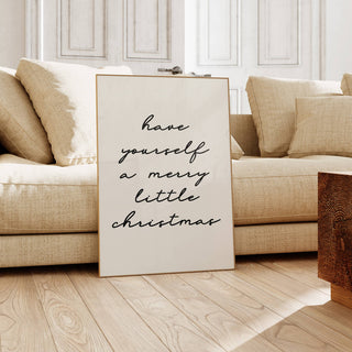 Merry Little Christmas Wall Art Print | Christmas Home Decor