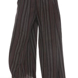 Striped Wide Leg Cotton Pants