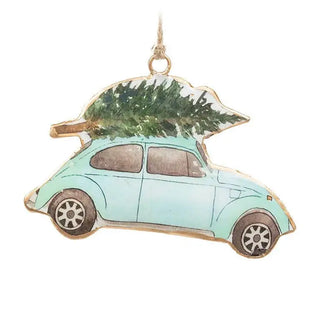 Abbott - Beetle w/Tree Ornament-Blu-4.5’’L-3459